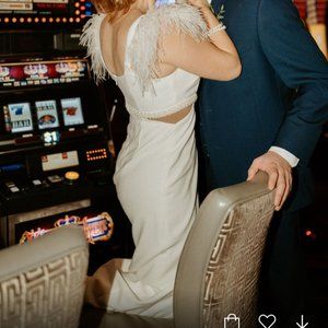 LIKELY Taliah Midi Gown (Feathers)